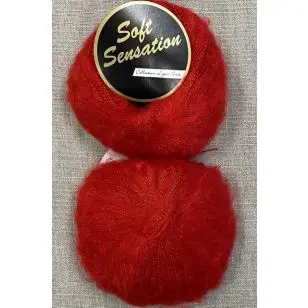 Soft Sensation mohair-look med glimmer i rød - Garn