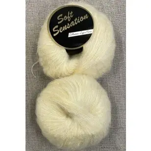 Soft Sensation mohair-look med glimmer i creme - Garn