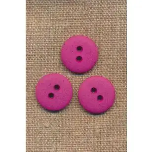 Let meleret 2-huls knap i pink, 18 mm - Sytilbehør