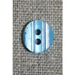 Lille knap m/rille 11 mm. lys turkis - Knapper Blå, turkis og petrol
