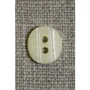 Lille knap m/rille 11 mm. off-white - Knapper Brun, beige og off-white