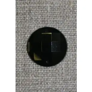 Faset slebet pynte-sten, sort - Diverse