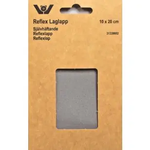 Lap reflex  / sølvgrå 10x20 cm. - Reparationslapper