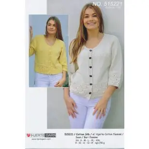 515221 Trøje m/tern kant - Pind 4-4½