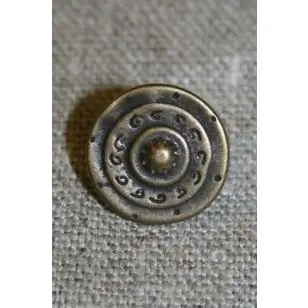 Metal-knap i skjold-look gl.guld, 15 mm. - Tilbud knapper
