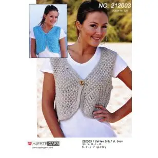 212003 Vest m/brombær-mønster - Pind 4-4½