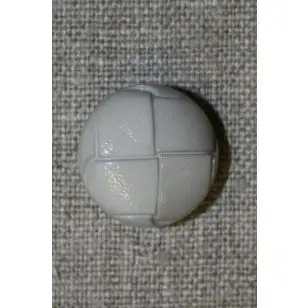 Skind-look knap lysegrå/kit 20 mm - Knapper Hvid, grå og sort