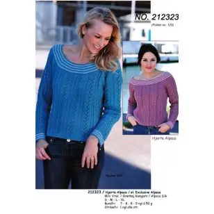 212323 Bluse m/hulmønster - Pind 3-3½