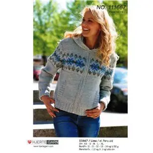 111667 Trøje m/hætte - Pind 4-4½