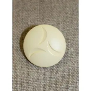 Lysegul knap m/mønster, 22 mm. - Knapper Grøn, gul og orange