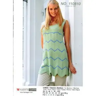 110810 Tunika m/zig-zagmønster - Pind 3-3½