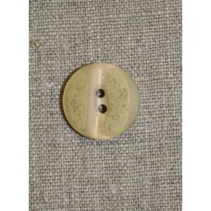 Beige/grøn meleret knap, 20 mm. - Knapper Brun, beige og off-white