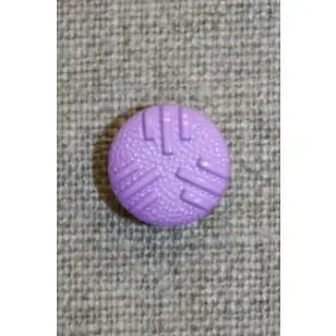 Lyselilla knap m/streger, 13 mm. - Knapper Rød/lyserød/lilla