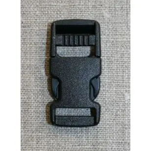 Klik spænde sort 15 mm. - 