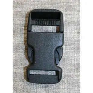 Klik spænde sort 25 mm. - 