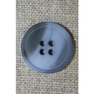 4-huls knap meleret lyseblå/grå, 20 mm. - Tilbud knapper