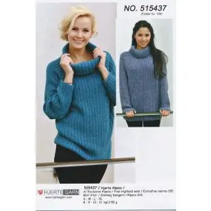 515437 Poncho-sweater - Strikopskrifter Dame