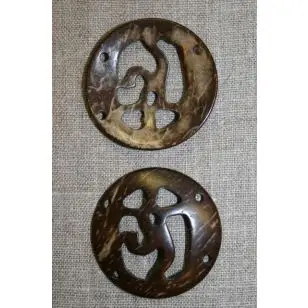 Kokosknap 50 mm. - Træ- og Horn-knapper