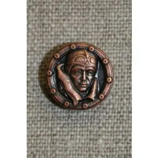 Kobberknap m/pilot - Guld-, sølv- og metalknapper
