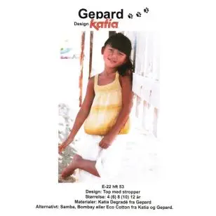 Gepard mønster top m/stropper i Degradé - Strikopskrifter 50%