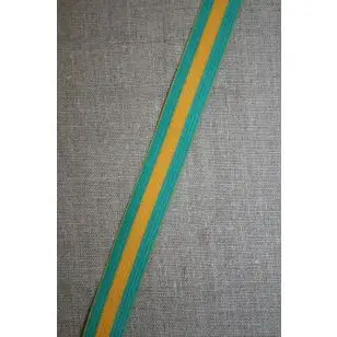 Sportsbånd stribet irgrøn og gul - Gjordbånd, bændel og sportsbånd