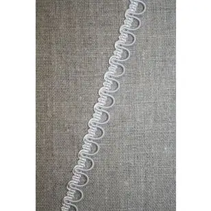 Knaphulsbånd med elastik, hvid - Div. bånd