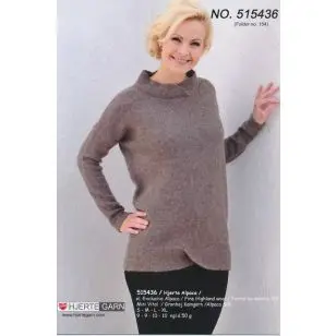 515436 Bluse m/draperet rib - Pind 3-3½