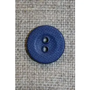 Ru 2-huls knap mørkeblå, 13 mm. - Knapper Blå, turkis og petrol
