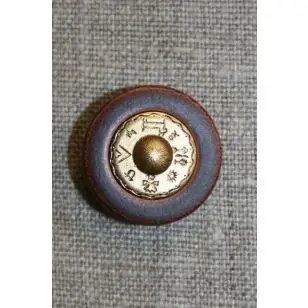 Brun/guld knap m/runer - Knapper Brun, beige og off-white