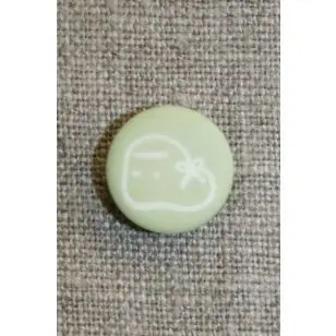 Knap m/baby-sko, lysegrøn - 