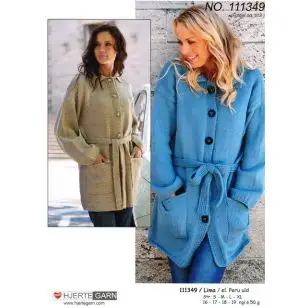 111349 Lang oversize trøje - Strikopskrifter Dame