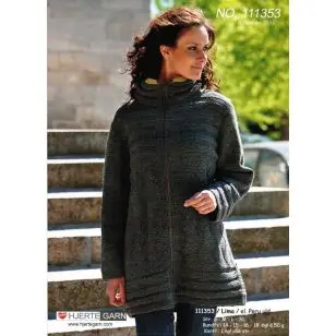 111353 Jakke m/lynlås - Strikopskrifter Dame