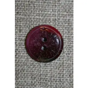 Vinrød 2-huls knap, 15 mm. - Knapper Rød/lyserød/lilla