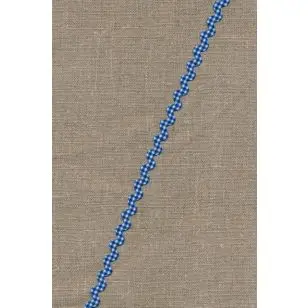 Zig-zag bånd ternet blå - 