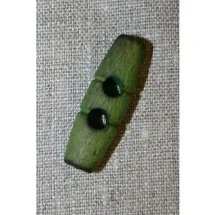Aflang træknap/knebel 40 mm. lime - Træ- og Horn-knapper