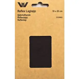 Lap reflex 10x20 cm. sort - Reparationslapper
