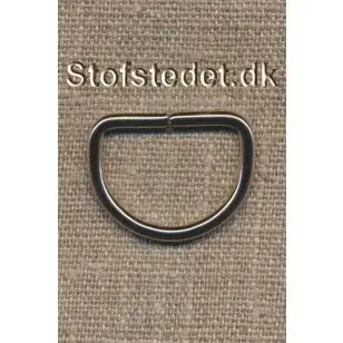 D-ring sølv, 25 mm. - Spænder og hægter