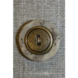 Knap gl.guld/sten-look, 20 mm. - Tilbud knapper