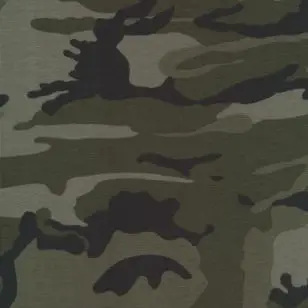 Bomuld/lycra økotex m/army-print, army/grå-grøn/sort - Børnestof