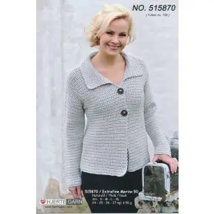 515870 Hæklet Jakke - Pind 7-8