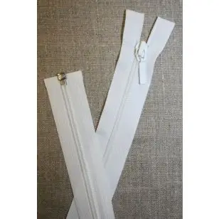 61 cm. delbar lynlås YKK, hvid - Lynlåse delbare