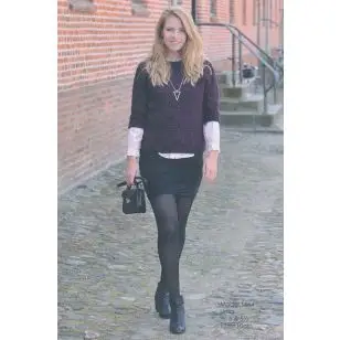 1664 Vest m/3/4-ærmer - Strikopskrifter Dame