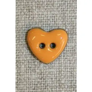 Kokos-knap m/emalje, hjerte carry 15 mm. - Træ- og Horn-knapper