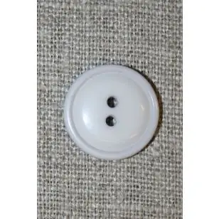 Lys lysegrå 2-huls knap, 18 mm. - Knapper Hvid, grå og sort