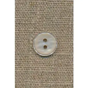 2-huls knap off-white, 14 mm. - 