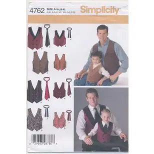 Simplicity 4762 Drenge/herre vest/slips - Simplicity mønstre