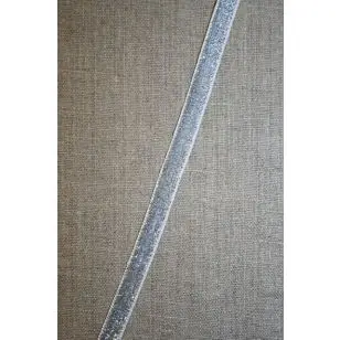 Rest Velourbånd med glimmer-lurex, sølv, 94+77cm. - Glimmer bånd