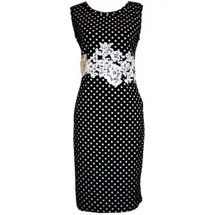 Kjole m/prikker & blonde, Onion 2035 - Inspiration