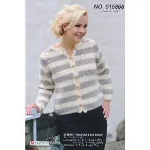 515868 Trøje m/mohair - Pind 9-10