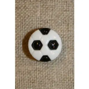 Fodbold knap sort/hvid - 